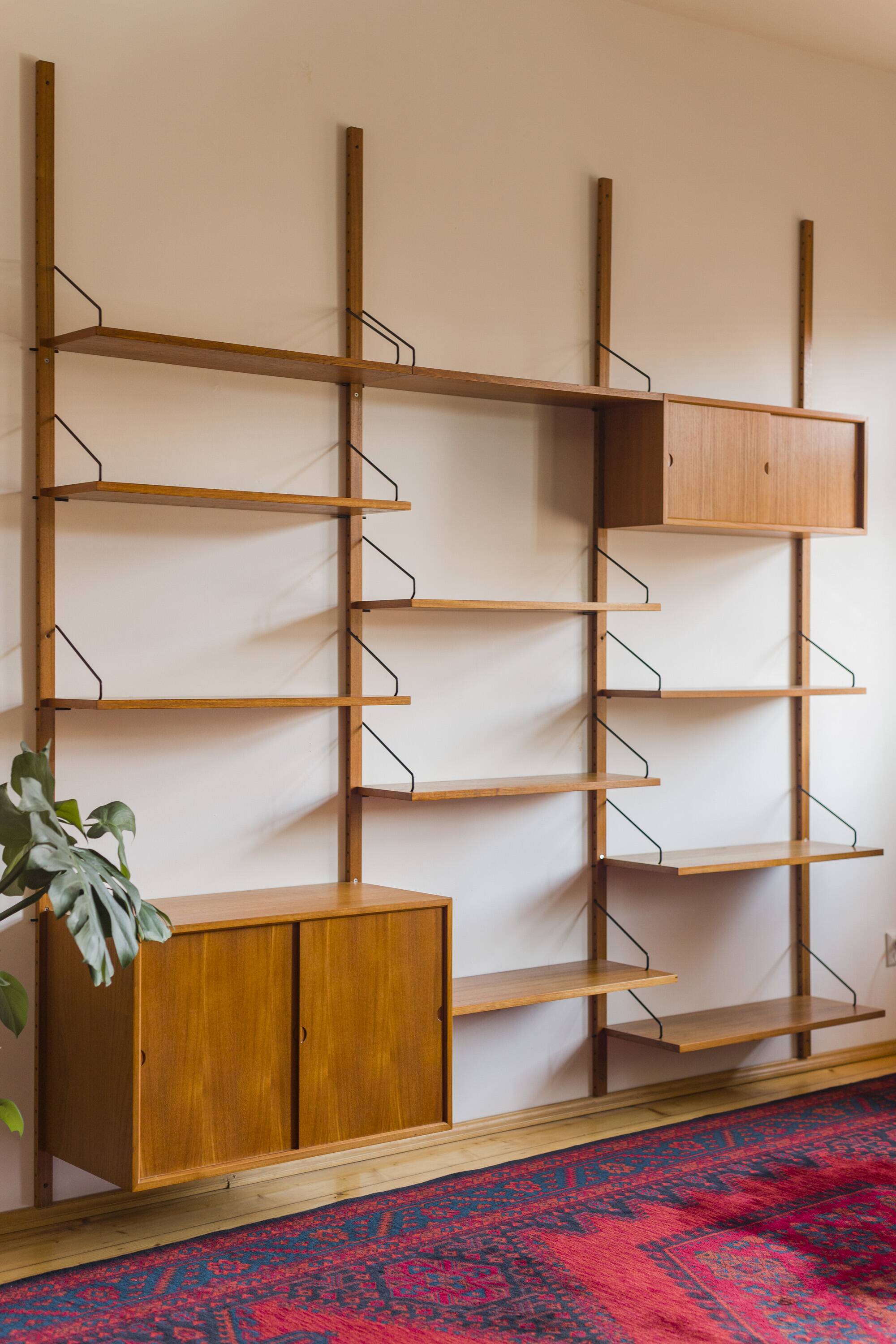Modular Wall Shelving System by Poul Cadovius for Cado, 1960s