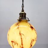 Art Deco lamp in opaline glaze Verreries de Scailmont Henri Heemskerk Belgium