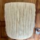 Turned wood base lamp with spun lampshade