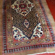 Handmade antique Persian camel hair runner 4' x 15.2' (122cm x 463cm) 1880s - 1B556