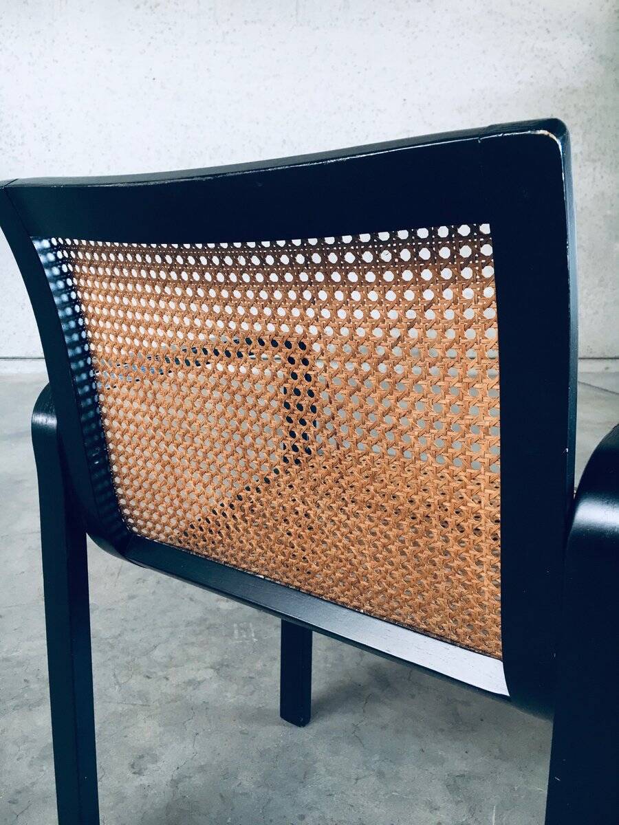 Italian Design Bentwood & Webbing Armchair, 1970s