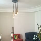 Lumières suspendu Vintage doré annees 70