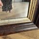 Louis-Philippe mirror in old wood and patinated gilded surround