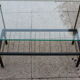 Superb coffee table 1960 metal gold and black plate glass