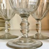 6 crystal stemmed glasses attributed to Baccarat, Gondole model