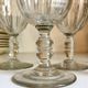 6 crystal stemmed glasses attributed to Baccarat, Gondole model
