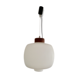 Scandinavian opaline and wood pendant - 1950s