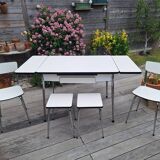 Formica table 2 chairs 2 stools