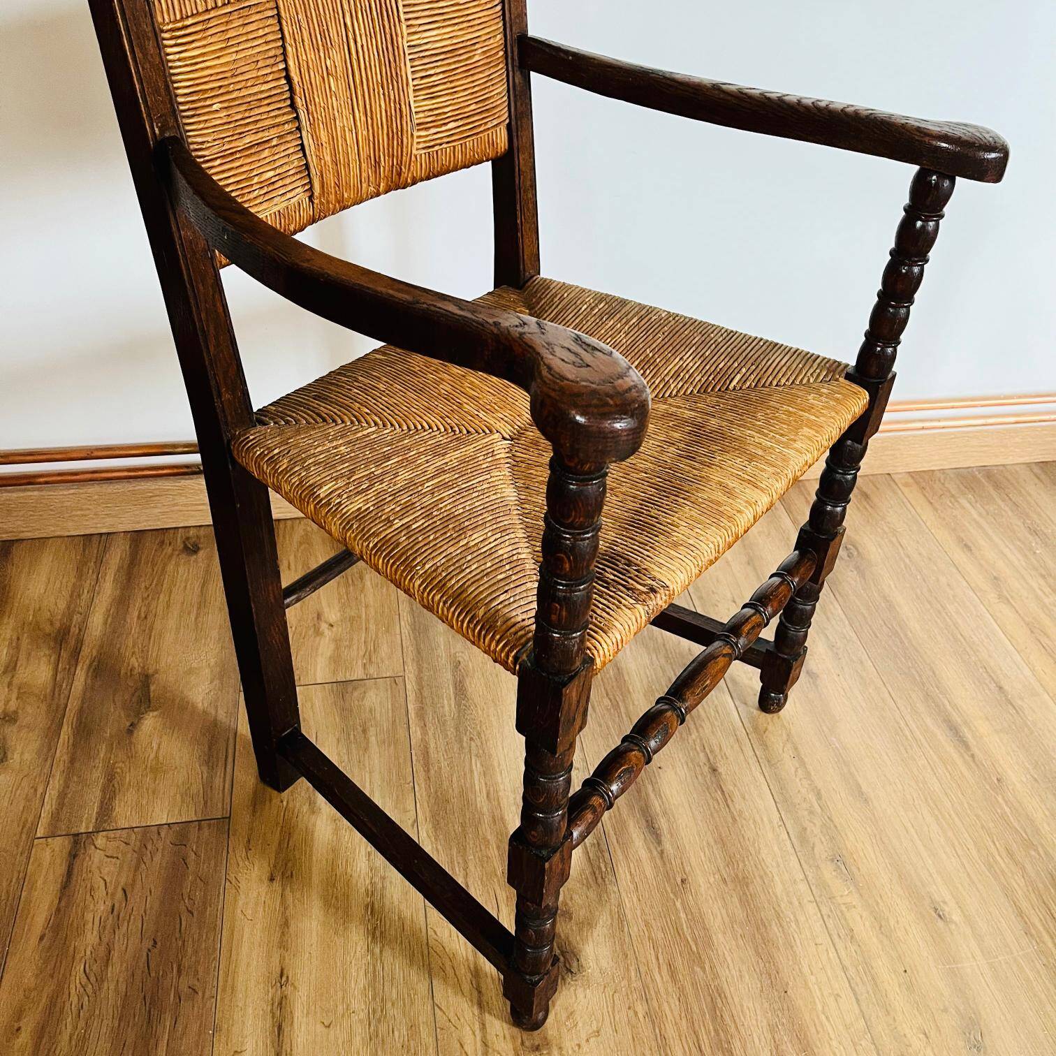 Fauteuil bois et paille