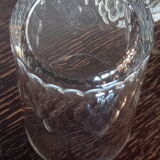 8 Baccarat crystal footless glasses, cut with facets