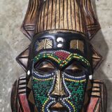 Masque Ashanti perles incrustées