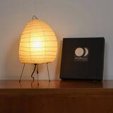 Lampe de table vintage Akari modèle 1N avec sculpture lumineuse par Isamu Noguchi, Japon 1980