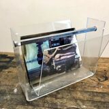 Roche & Bobois 80's vintage Plexiglas magazine rack