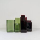 Mid-Century Collection of Seven "Ice" Vases by Gullaskruf, Sweden, 1960s