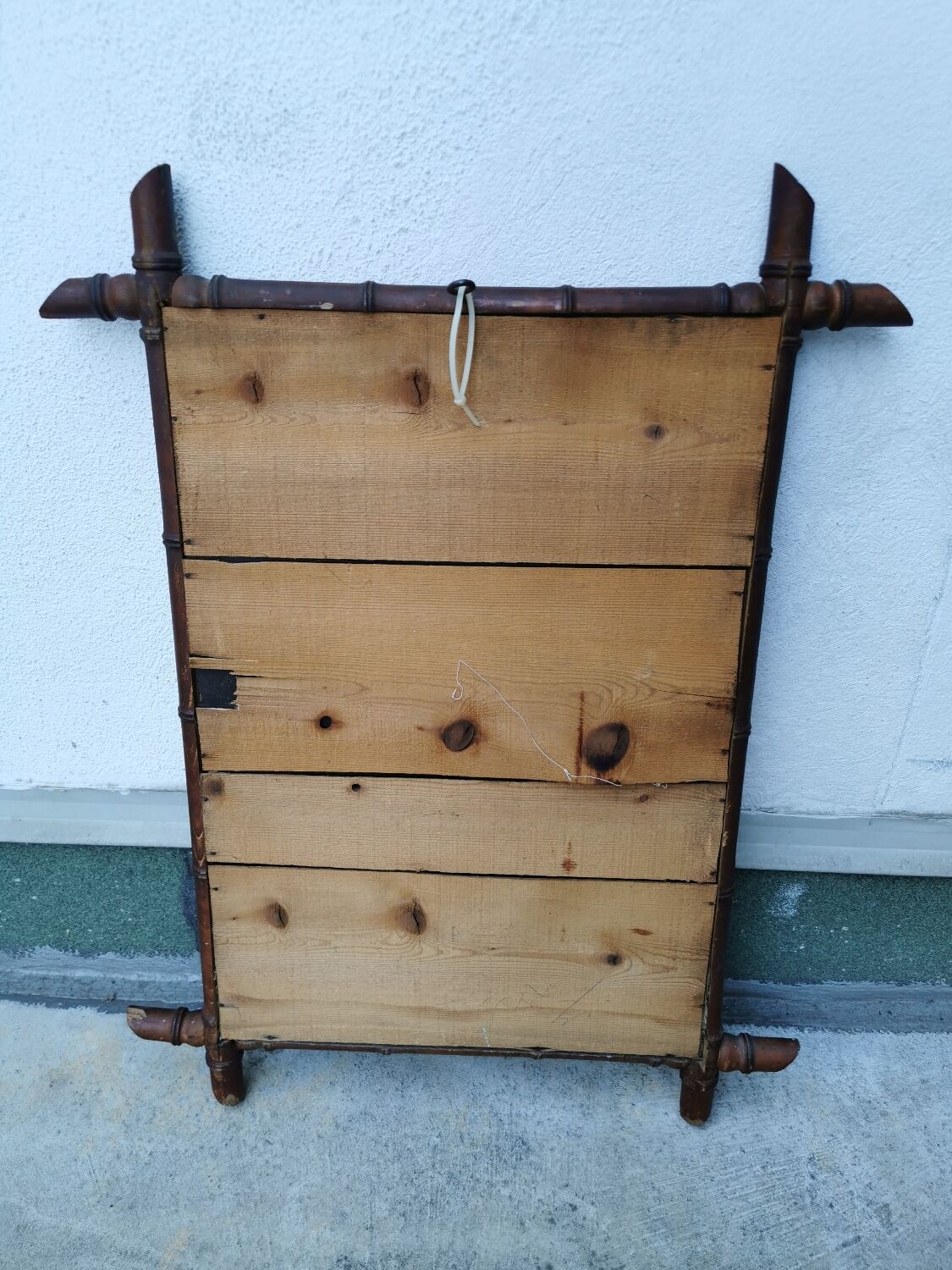 Vintage bamboo mirror (90x80)