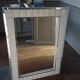 Large vintage tufted velvet mirror