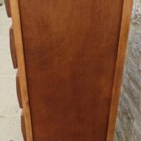 Art Deco 5-drawer chiffonier in solid wood with brass knobs – Fully restored
