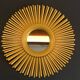 Miroir soleil doré style vintage
