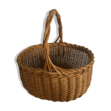 Braided wicker oval basket