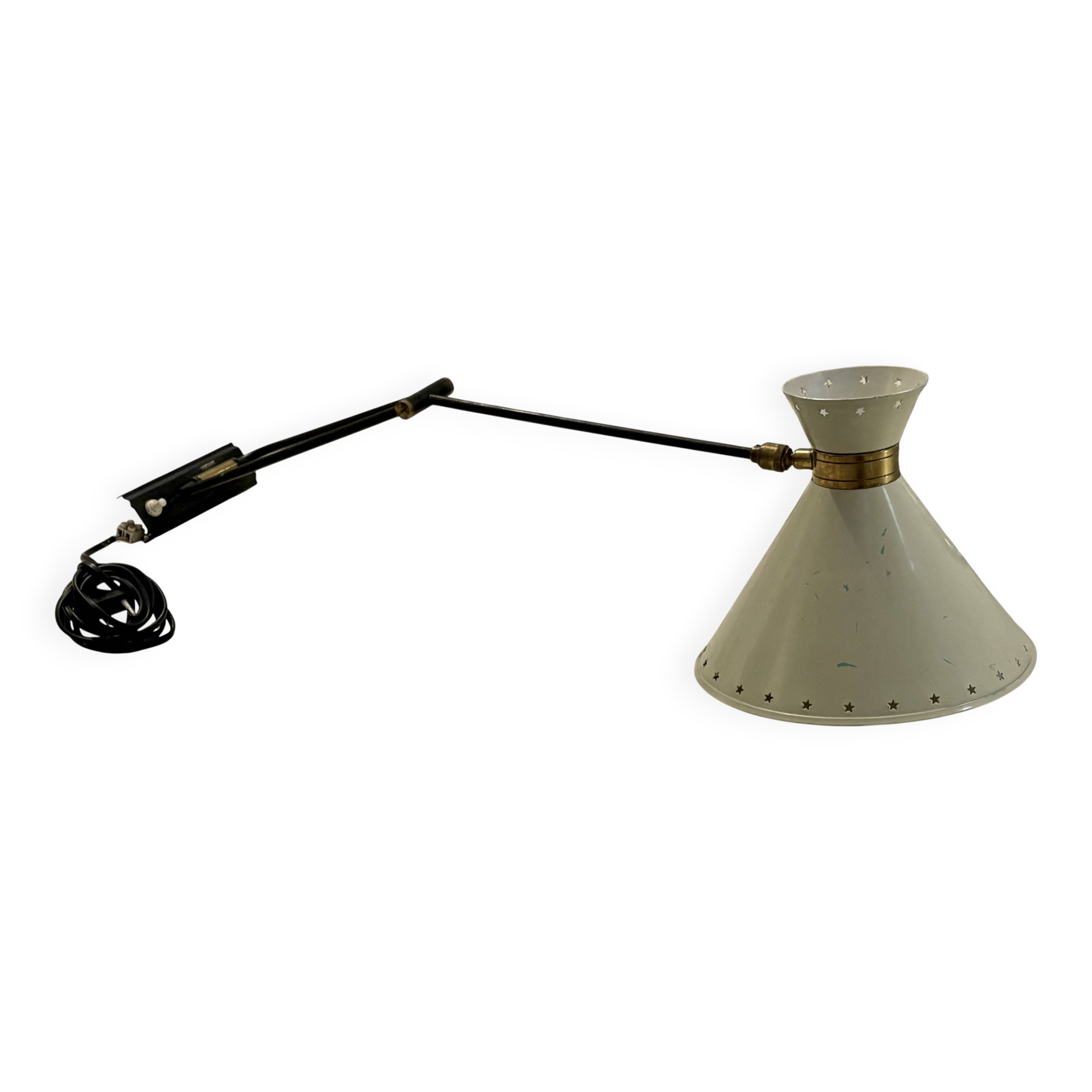 Rare lamp/wall light diabolo arm by Guariche Robert Mathieu Lunel