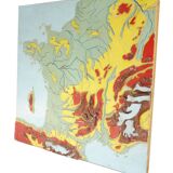 Embossed school map