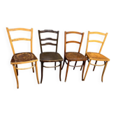 4 old bistro chairs