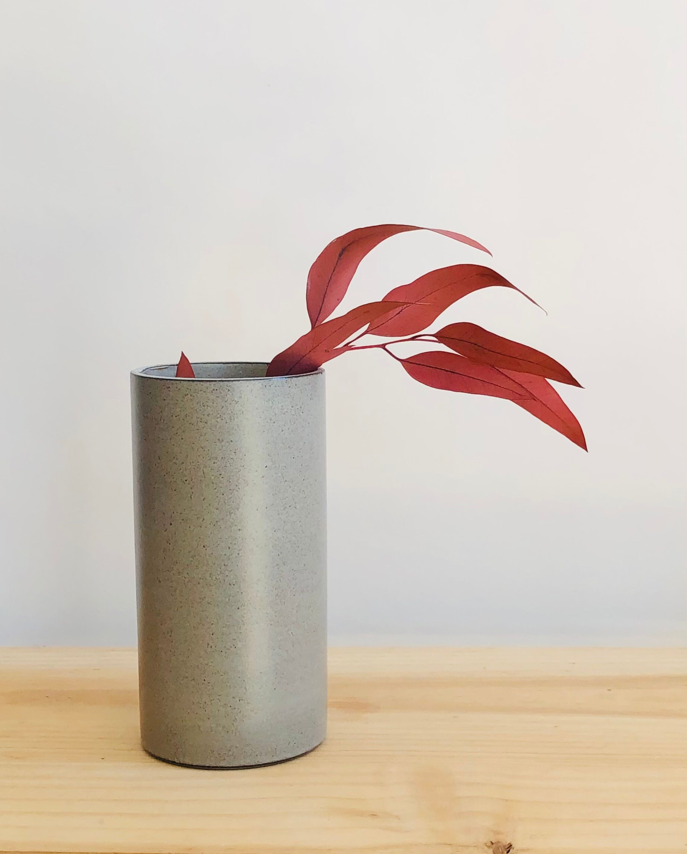 Brown grey ceramic vase