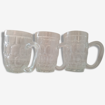 3 old beer steins