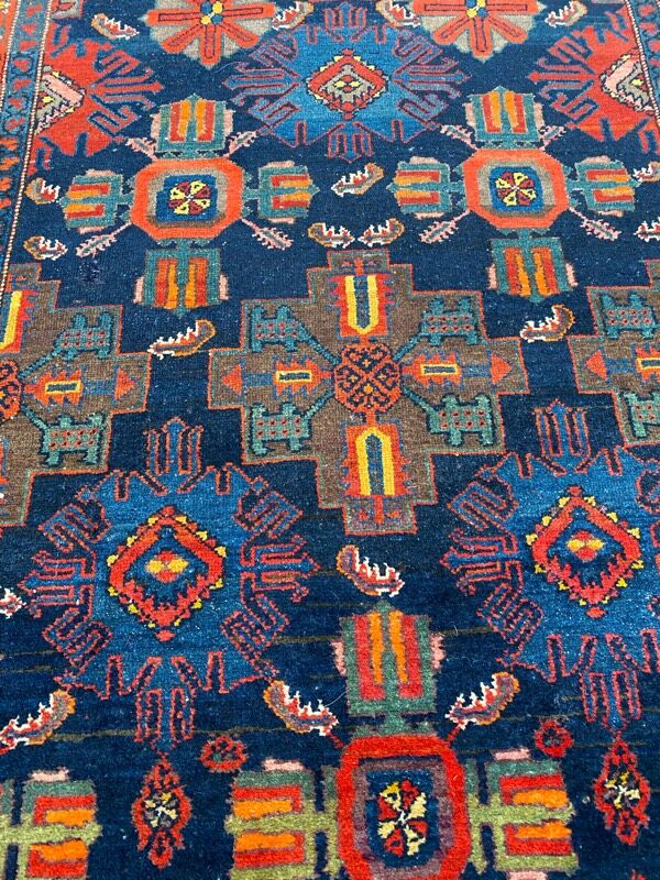 Carpet old Persian Malayer corridor 109x525 cm