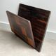 Unique art deco marquetry wall magazine rack / newspaper holder