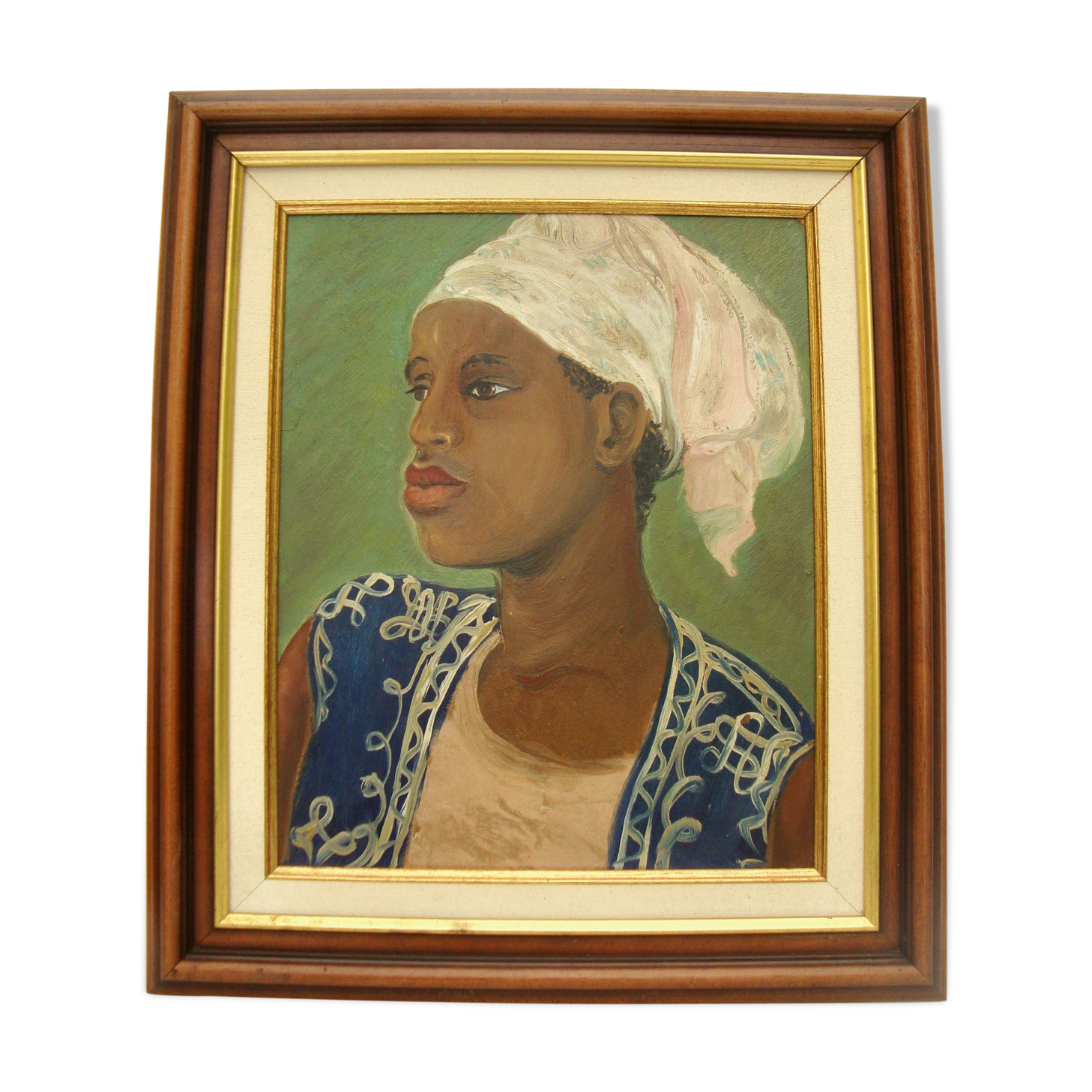 Tableau ancien portrait à l’huile