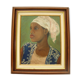 Old painting portrait in oil