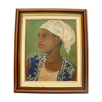 Old painting portrait in oil