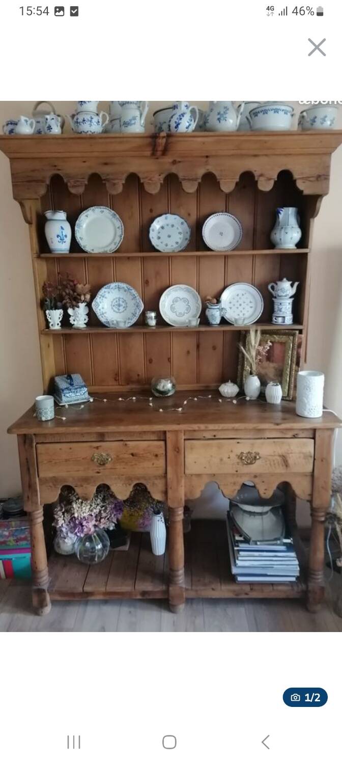 Antique solid pine dresser