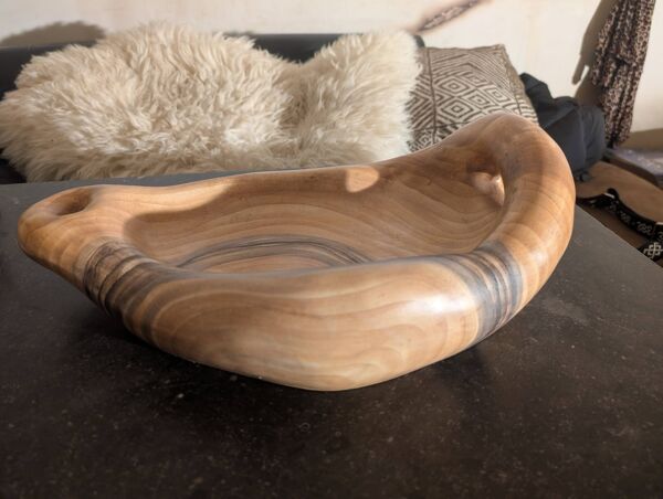 bol en céramique ''Faux Bois'' de Grandjean Jourdan, Vallauris, France, année