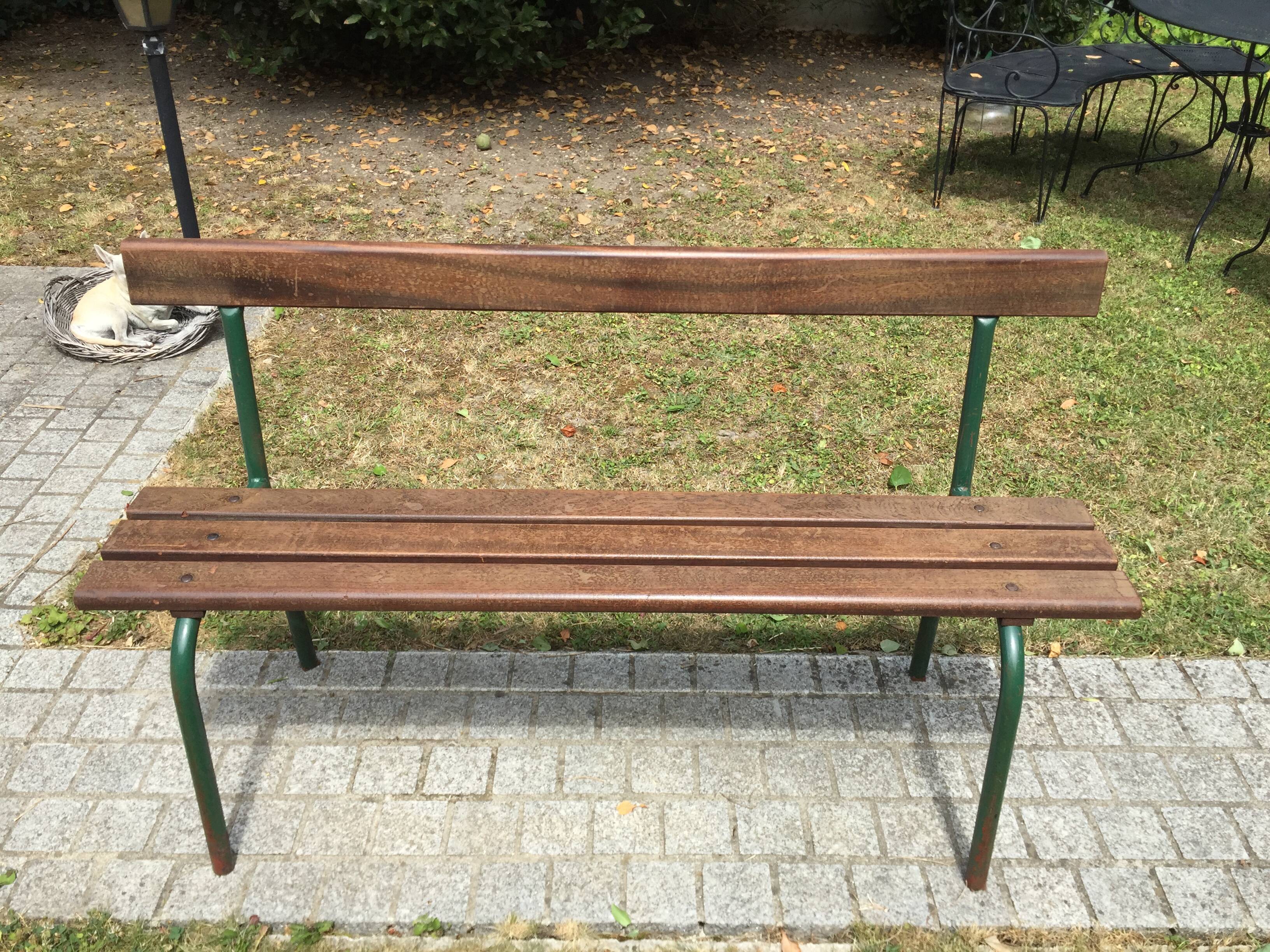 School bench with backrest