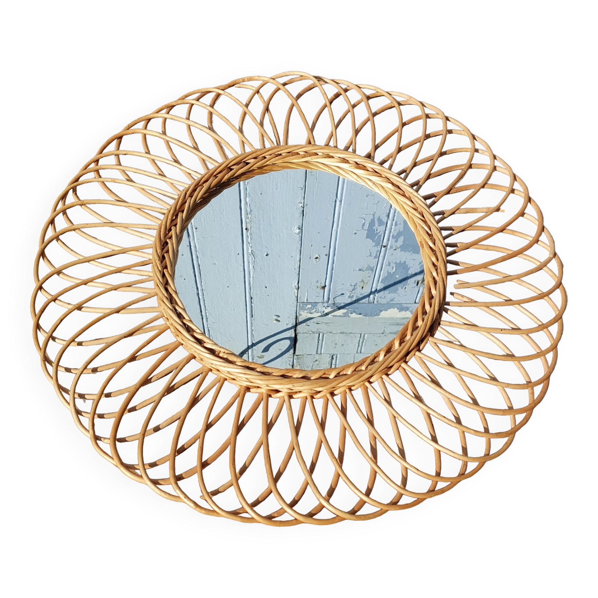 Wicker mirror 49 x 49 cm
