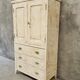 Armoire ancienne française brocante blanche avec tiroirs 83x148 cm