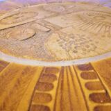 Table basse en céramique "Soleil" de R. Capron et J. Derval  Vallauris