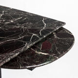 Vintage marble dining table with two extensions, Italy, 80's