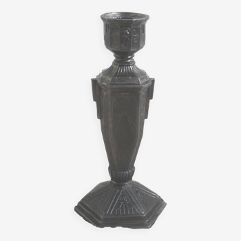 Art Deco period metal candle holder - French