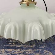 Vintage green opaline pendant light