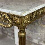 Louis XVI style console in carved wood eighteenth