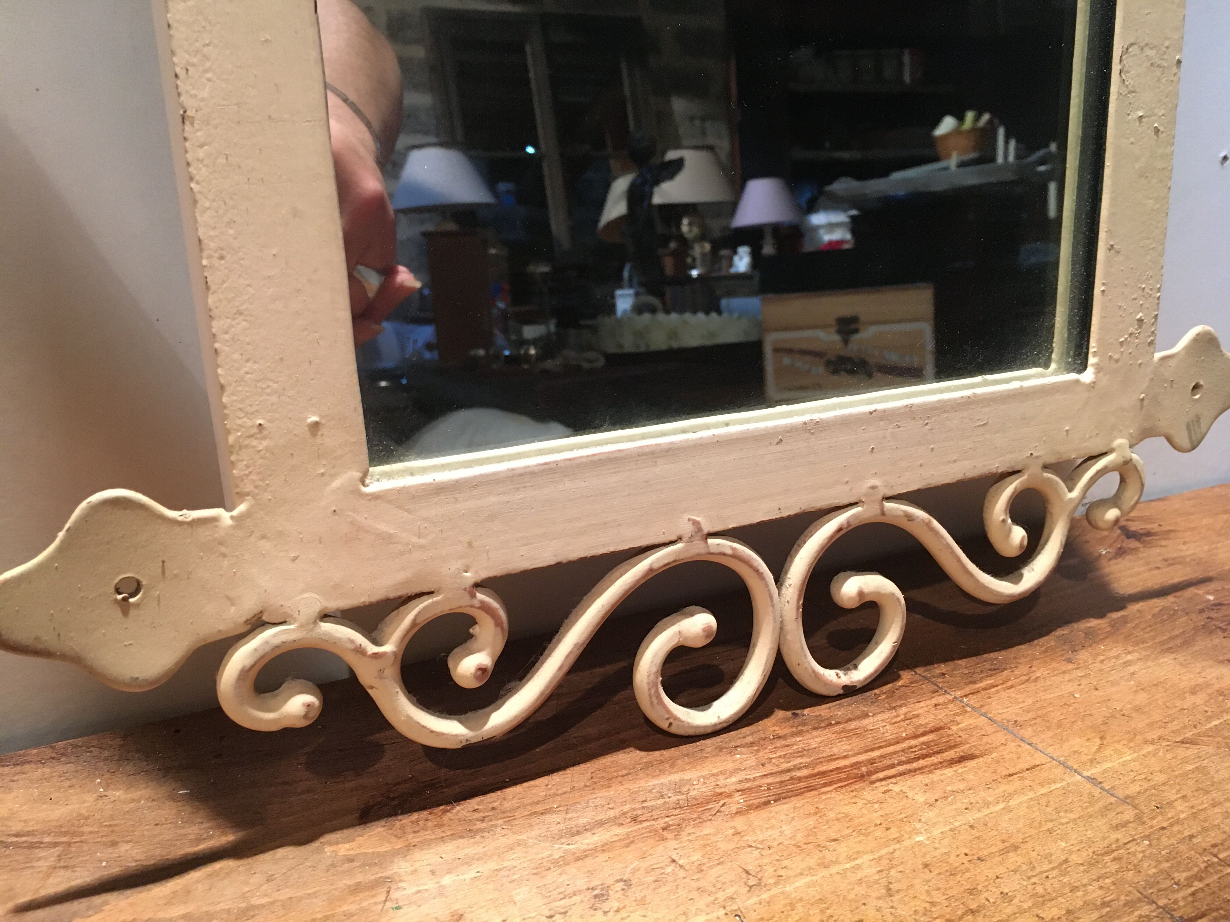 Wrought iron mirror "Country corner" 81x42cm