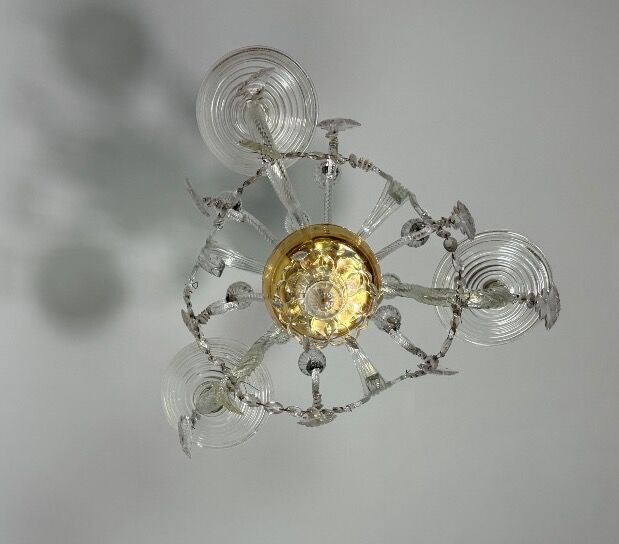 Liège chandelier in Louis XV style made of glass and crystal, circa 1900.