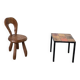 Petite chaise sculptée à la gouge