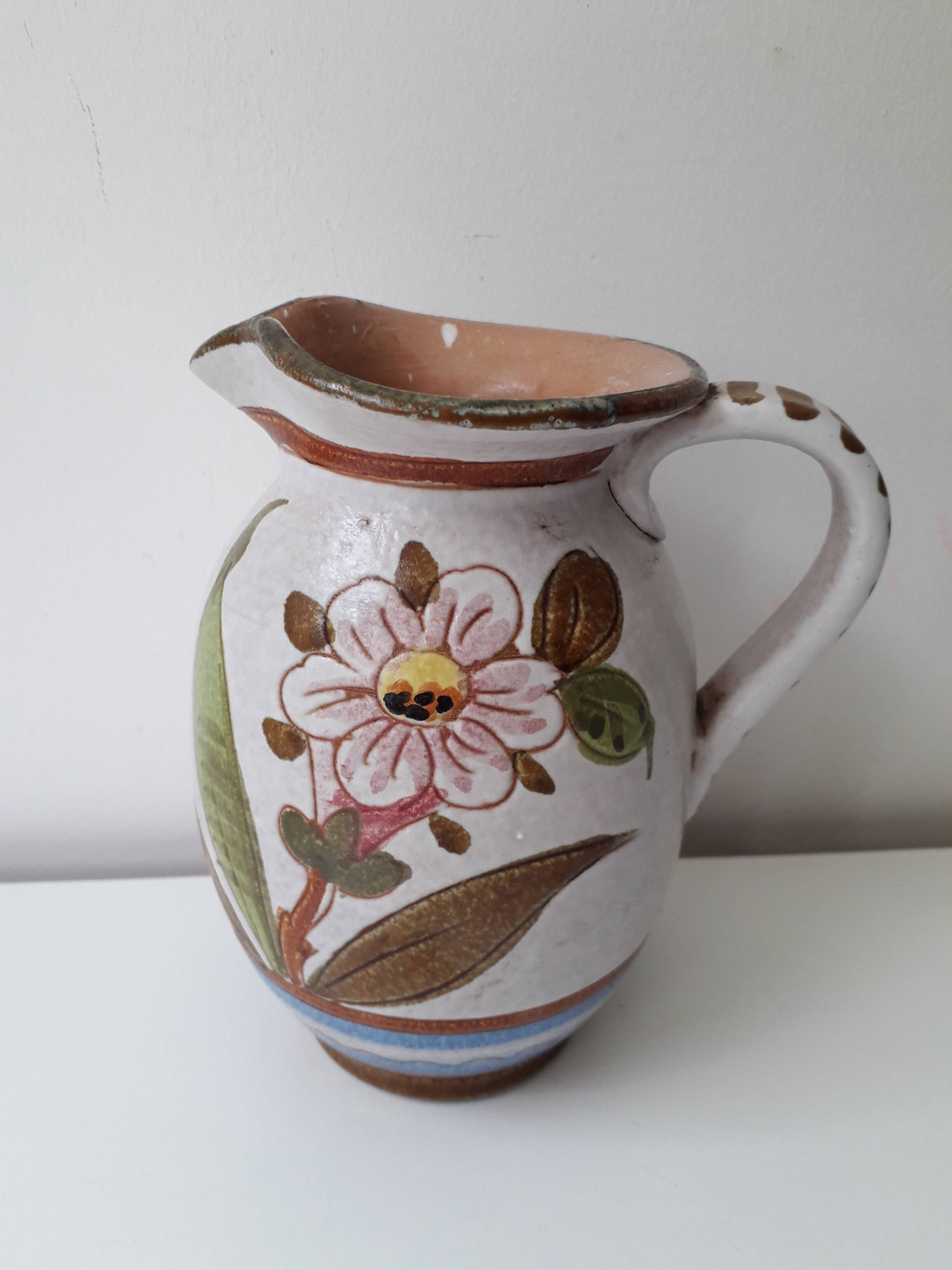 Flowery ceramic pitcher No. 4111 (A12)
