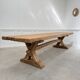 Oak table, monastery-style table.
