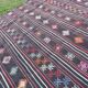 Vintage Turkish kilim handwoven 211x285 cm