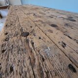 Antique carpenter's workbench in oak and beech - 19th century - Rare model with a cabinet.